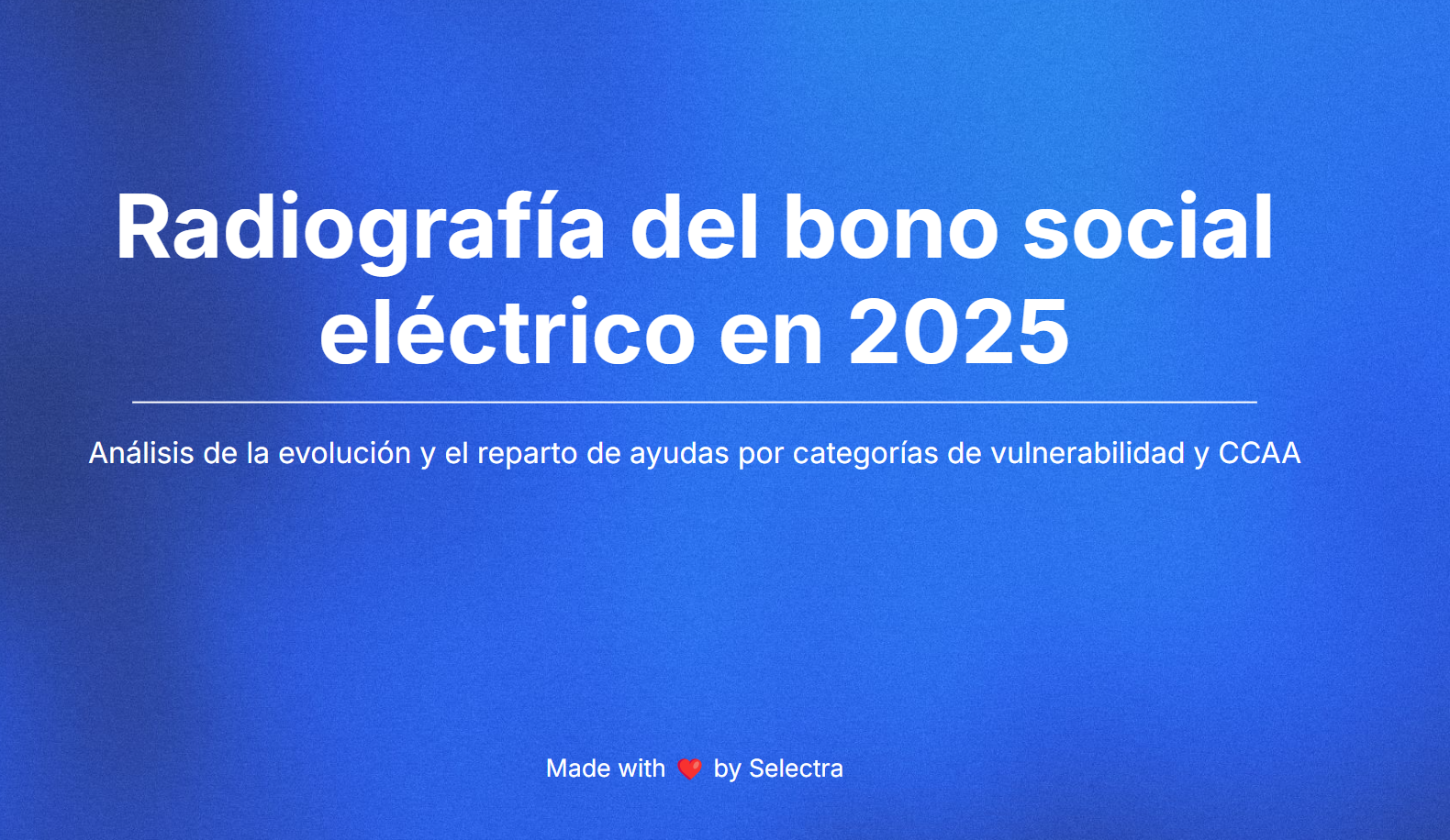 radiografia bono social electrico 2025